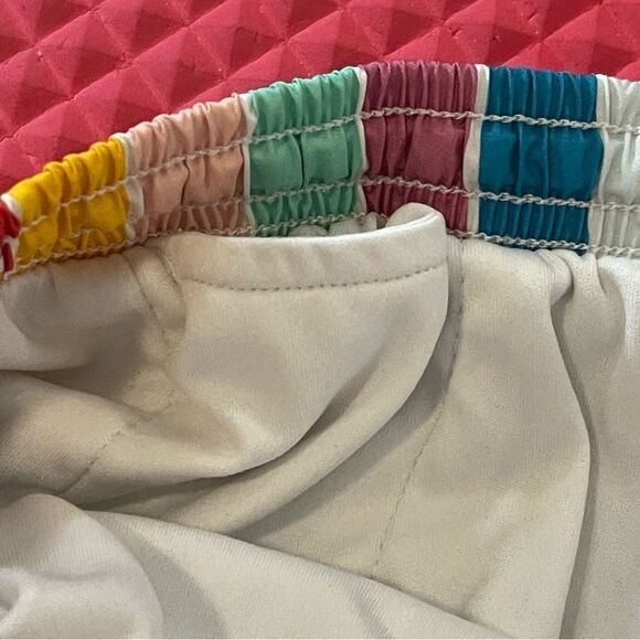 Nike Dri Fit Large Shorts Girls Stripes Multicolor Gym Running - Picture 8 of 9